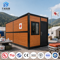 Abri préfabriqué portable, clinique de secours modulaire, maison conteneur pliable 10ft 20ft, camp médical d'urgence