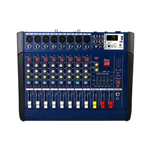 Mezclador de audio amplificado PMX802 de 8 canales, 250w/500W, con micrófonos, 16 DSP, MP3, Bluetooth, para presentaciones en escenario y transmisiones en vivo. - Product Image 2