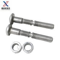SDPSI DCT acier au carbone oxyde noir haute résistance à la traction C50L anneau de tête de dôme rainuré Huck Rivet avec collier d'écrou