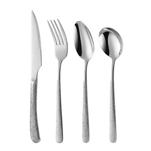 Western Cutlery Set Stainless Steel 304 Hammered Finish For Steak And Tableware - Product Image 5