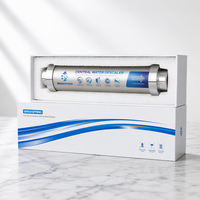 BriskSpring Détartreur et Adoucisseur d'Eau Physique Non Électrique pour Toute la Maison et VR, Compatible avec Raccord en Cuivre, En Ligne, 4 T/h, Pur