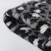 Bonnet imprimé léopard pour femme, en mélange de laine, tricoté, chaud et doux, avec revers, pour l'automne et l'hiver, bonnet léopard OEM/ODM