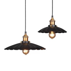 Lampadario nero stile industriale retrò ristorante Bar metallo lampada <span class=keywords><strong>a</strong></span> <span class=keywords><strong>sospensione</strong></span> atmosfera - Product Image 6