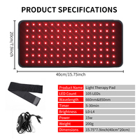 Dispositif de Photobiomodulation Portable Léger et Étanche à LED (660nm 850nm) pour Thérapie par Lumière Rouge avec Minuteur – En Stock aux États-Unis