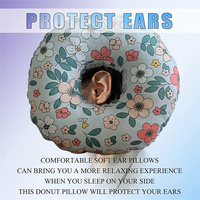 Oreiller personnalisé en forme de donut avec trou pour l'oreille pour dormir, oreiller tricoté pour la tête