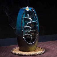 Porte-bâton d'encens à refoulement de cascade en céramique Offre Spéciale brûleur d'encens à refoulement de four d'aromathérapie arabe