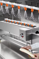 Volledig automatische multifunctionele commerciële elektrische aardappel-, cassave-, komkommer- en radijs-schilmachine