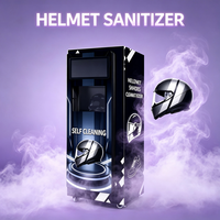 Machine de nettoyage et de désinfection de casques à chambre unique, sans surveillance, 24h/24 |   Nettoyage de casques en libre-service pour station-service et parking