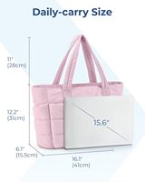 Sac d'ordinateur portable matelassé léger personnalisé avec logo, sac de voyage pour le travail, sac d'ordinateur pour femmes avec compartiments