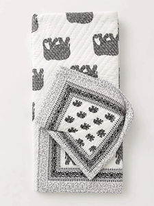 Nouvelle couverture légère en coton imprimé à la main style Jaipuri pour l'été, motif floral réversible, style bohème indien, MALONI - Product Image 5
