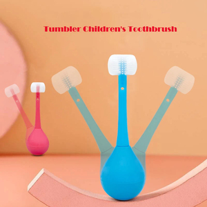 Cepillo de dientes para niños de 3 lados-Bonito diseño de dibujos animados, divertida herramienta de cuidado bucal para baño para niños - Product Image 5