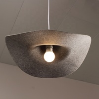 Lustre suspendu LED rouge 3500K blanc chaud en feutre PET, hauteur réglable, installation facile, éclairage de plafond pour intérieur, maison, bureau