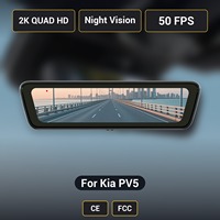 Caméra de tableau de bord pour Kia PV5 H8 Pro avec rétroviseur de streaming, 2K, 8,2 pouces, double objectif avant et arrière, vision nocturne, certifiée CE FCC, d'origine usine