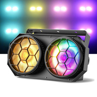 2x100W COB 2-en-1 + 48 LED RGB, gradation linéaire 0-100%, prend en charge le contrôle DMX512 3200-5600K pour église, théâtre, scène de mariage