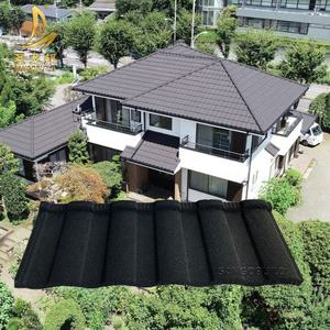 カラー建築建材石で覆われた屋根タイルアルミニウム亜鉛金属屋根曲げシートローマの屋根タイル - Product Image 4