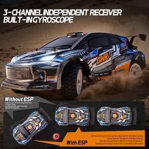 Dwi Dowellin Racing - Coches RC Rápidos a Escala 1/12 para Adultos, <span class=keywords><strong>Coche</strong></span> de Derrape sin Escobillas de 45 km/h con Giroscopio, 4WD RTR de Alta Velocidad para <span class=keywords><strong>Rally</strong></span> - Product Image 4