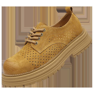 2025 verano hombres de moda para botas Martin para todas las estaciones <span class=keywords><strong>sandalias</strong></span> casuales transpirables hueco ruibarbo fondo grueso con cordones - Product Image 6