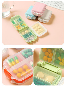 Wholesale Portable 7-Day Weekly <b>Pill</b> Dispenser Airtight PP Plastic Medicine <b>Case</b> Organizer with Promotional Boxes <b>Cases</b> - Product Image 5
