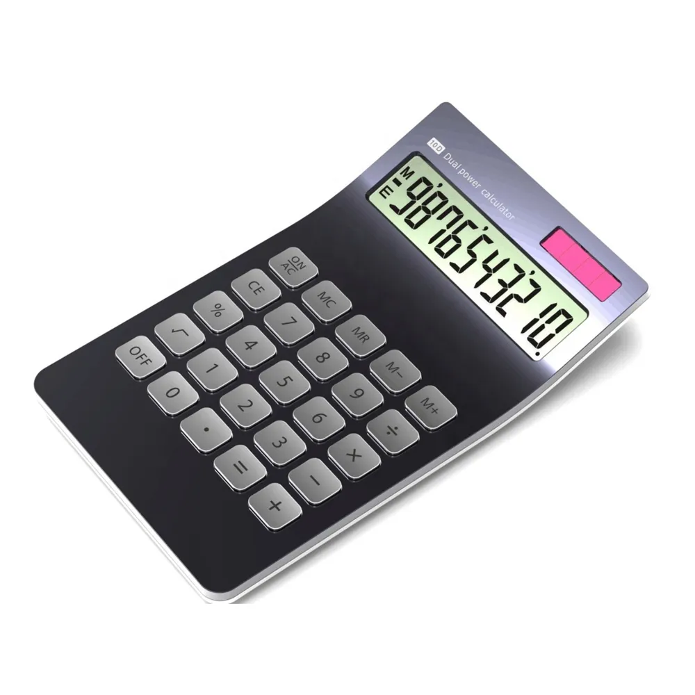 Nuova calcolatrice Desktop calcolatrice Desktop portatile a doppia alimentazione con ampio Display LCD strumento commerciale con pulsante sensibile grande