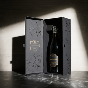 Tùy Chỉnh Sang Trọng Matt Cán Màu Đen Cứng Nhắc Tông Rượu Chai Bao Bì Hộp Cho Whisky Rượu Vang Đỏ Vodka Chai Với Miếng Bọt Biển - Product Image 1