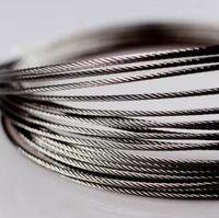 Câble en acier à haute résistance à la traction MIL-DTL-83420 1/16" 3/8" 7x7 7x19, câble métallique galvanisé pour l'aéronautique, services de cintrage et de découpe