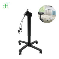 Colonne de levage pneumatique pour bureau debout mobile, cadre de table à une seule jambe réglable en hauteur avec vérin à gaz