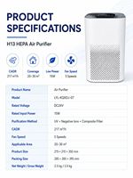 Purificateur d'air domestique électrique silencieux avec filtre HEPA, ioniseur d'air au charbon actif et aromathérapie pour la réduction du formaldéhyde, des PM2.5 et des odeurs