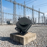 Prise Schuko EU Type 1, 1 voie, TPE, IP54, 220-250V, 1 gang, extérieure, résistante au froid, étanche, anti-poussière, anti-chute, rallonge