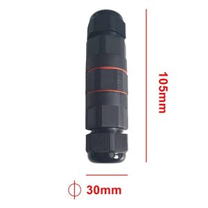 2 connecteurs réseau RJ45 IP68 Forme I Manchon de connexion de câble externe 105x30mm Connecteurs Ethernet - Product Image 5