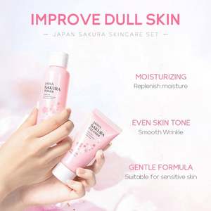 Sakura cinq pièces coffret cadeau crème hydratante visage à base d'acide kojique produit de soins de la peau pour les femmes - Product Image 5