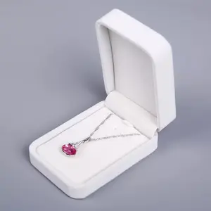 Cheap Box Cheap Wholesale White Empty Custom Made Bangle Bracelet Velvet Jewelry Gift Box For Necklace Ring Jewelry Packaging