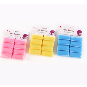 Wholesale Hair Roller Curler Foam Sponge Hair Roller Hair Roller Set hook <strong>loop</strong> - Product Image 3