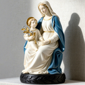 Escultura Católica Artesanal Personalizado Resina Maria Estatueta Home Desktop Decoração Criativa Religiosa Festival Lembrança - Product Image 1