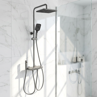 Système de douche multifonctionnel avec panneau de douche cascade, accessoires de salle de bain en promotion
