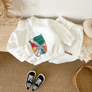 Ensembles de Vêtements Chauds d'Hiver pour Garçons, <span class=keywords><strong>Veste</strong></span> <span class=keywords><strong>Polaire</strong></span> à Demi-Zip et Pantalon, Tenue de Fille Tout-Petit, Survêtement pour Enfants, Vêtements de Bébé Garçon - Product Image 3