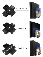 Support Vertical Slim pour Console de jeux PS4, accessoires, disque de rangement