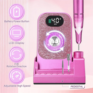 เครื่องเจียรเล็บไฟฟ้าแบบพกพา ชาร์จได้ สำหรับตะไบ ขัด และตกแต่งเล็บ - Product Image 1