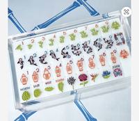 Set Mahjong Akrilik Amerika Mewah Transparansi Tinggi - Pola Bunga/Bambu/Kompas, Termasuk 8 Kartu Joker Wild