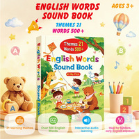 Livre électronique interactif rechargeable pour l'éducation précoce en anglais, dispositif de lecture par pointage pour enfants, apprentissage interactif, développement cognitif, livre audio