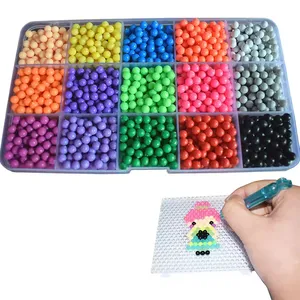 2024 enfants en plastique bricolage brouillard d'eau perles magiques puzzle 3d pour les enfants bricolage perles magiques