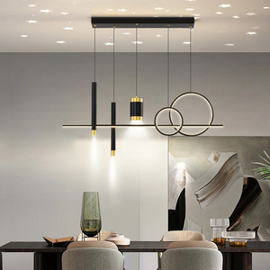 <span class=keywords><strong>Suspension</strong></span> LED linéaire moderne de luxe en fer avec projection d'étoiles, taille moyenne, pour salle à manger et îlot de cuisine - Product Image 2