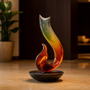 Jingyue ประติมากรรมเรซิ่นสมัยใหม่ที่กำหนดเองใน<span class=keywords><strong>รูป</strong></span>ทรงเรขาคณิตไล่ระดับสีเพื่อเพิ่มความหรูหราให้กับที่อยู่อาศัยและการตกแต่งภายในโรงแรม - Product Image 4