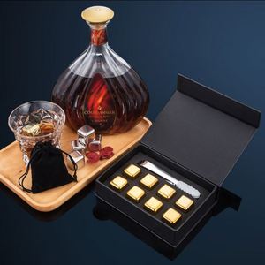 Custom Logo Reusable Whisky Chilling Wine Stones Stainless Steel <b>Ice</b> <b>Cooler</b> Cubes Set With Black Gift <b>Box</b> <b>Ice</b> Tong - Product Image 3