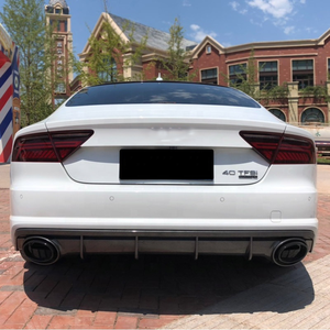 Difusor trasero de coche de fábrica <span class=keywords><strong>A7</strong></span> <span class=keywords><strong>S</strong></span> <span class=keywords><strong>LINE</strong></span> S7, difusor de parachoques trasero estilo RS7 con tubo de escape para <span class=keywords><strong>Audi</strong></span> <span class=keywords><strong>A7</strong></span> S7 C7.5 2016 2017 2018 - Product Image 5