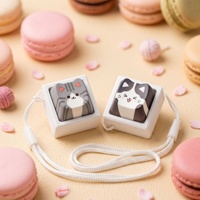 Cute Tiger-Style Cat Adorable Puppy Sublimation Keycaps-Stress-Relieving Compatible Small Mechanical Keyboards; Keycap