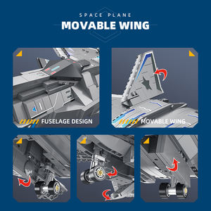 Ensemble de Briques de Construction de Modèles d'Avions Spatiaux <span class=keywords><strong>StarWars</strong></span> de 1226 Pièces, Briques de Collection en Plastique DIY pour Adultes et Garçons - Product Image 4