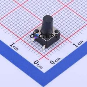 GT-TC089C-H090-L1 Tactile Switch SMD,6x6mm Switch Single Pole Single Throw Round Button 1N Vertical Mount - Product Image 1