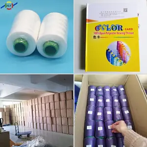 Hoge Kwaliteit 40S/2 3000yds 100% Polyester Naaigaren Fabrikant Groothandel Voor Machine Naaien