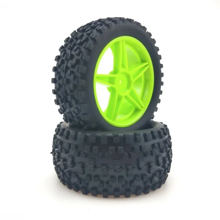 Pneus En Caoutchouc Pour Voiture RC 1/10 – 4 Roues Avec Jantes 12 Mm, Grip Route Et Absorption Des Chocs