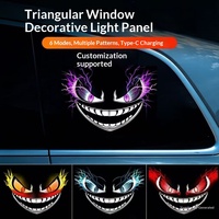 Lampe décorative de voiture OLIVER Fitment la plus vendue, à énergie solaire, sans fil, LED œil de démon, avertissement dynamique ambiant